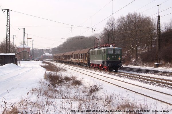 E42 151 am 13.1.2010 in Laufach, &copy;Dieter Walk